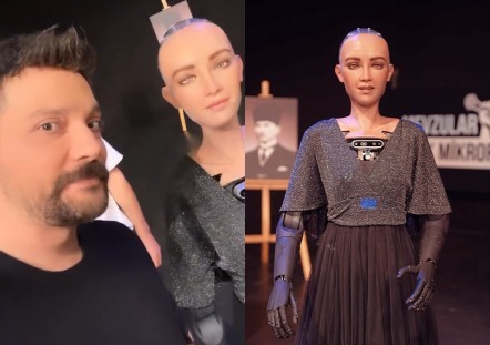 Dünya vatandaşlığı alan ilk yapay zeka robot Sophia, Oğuzhan Uğurun Mevzular Açık Mikrofon programına konuk oldu. İzleyecek misiniz?