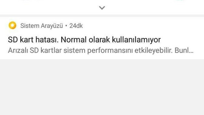 Şu bildirim ne anlama geliyo ne yapmam lazim?