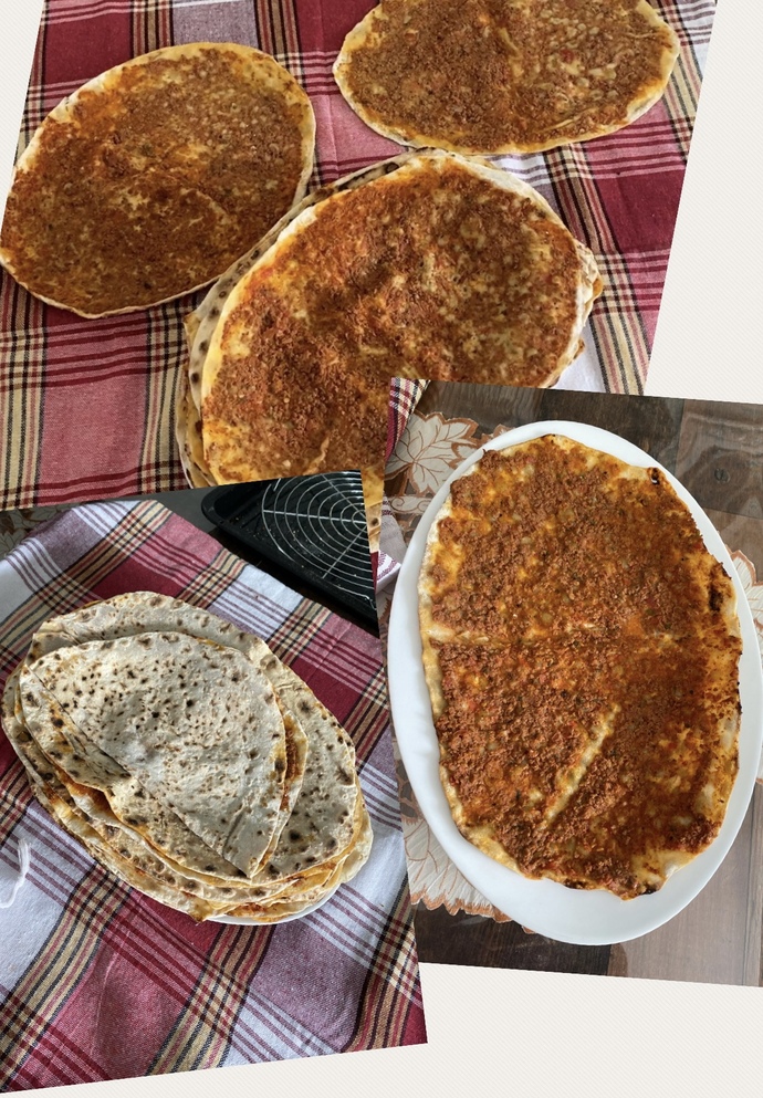 Evde ilk defa lahmacun yaptım, nasıl olmuş dostlar?