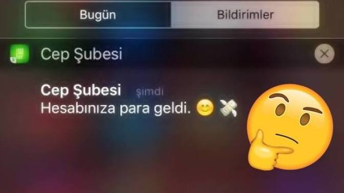 Hesabınıza para geldi yazısını en son gördüğünüzde hesabınıza kaç para yatmıştı?