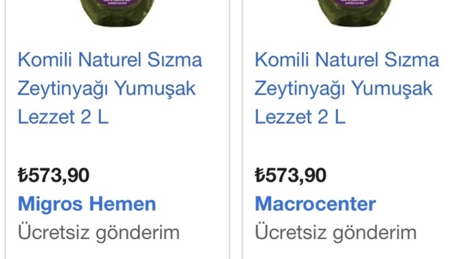 2 litre zeytinyağı 573,90 TL olmuş. Ne yapacağız böyle?