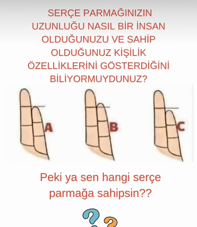 Sen hangi serçe parmağına sahipsin?