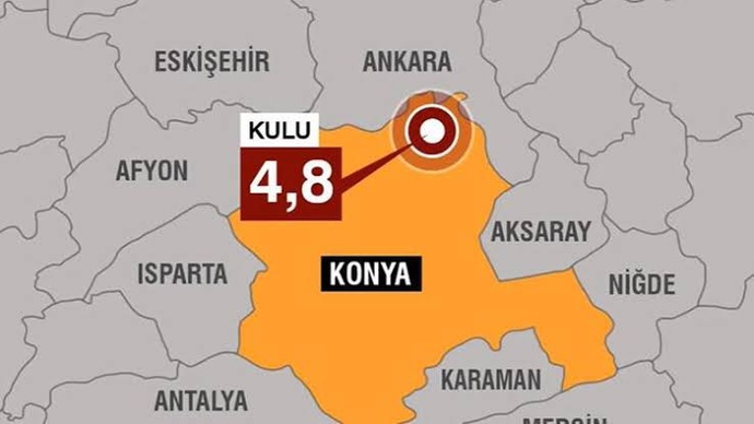 Konyada 4.8 büyüklüğünde deprem olmuş, hissedenler oldu mu?