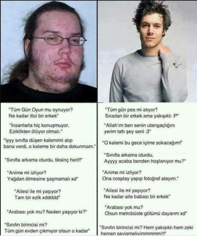 Çirkin ve güzel olana farklı mı davranırsın?