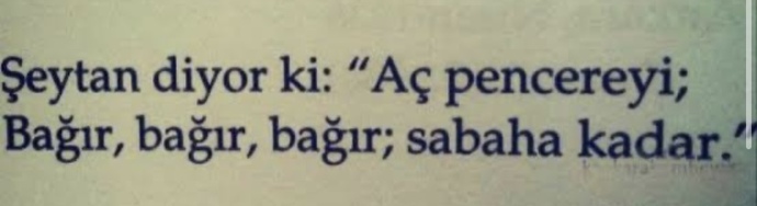 Bazen şeytan diyor ki dediğiniz zamanlar da, şeytan ne diyor?