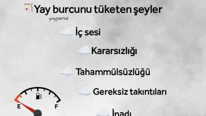 Seni tüketen şeyler nelerdir?