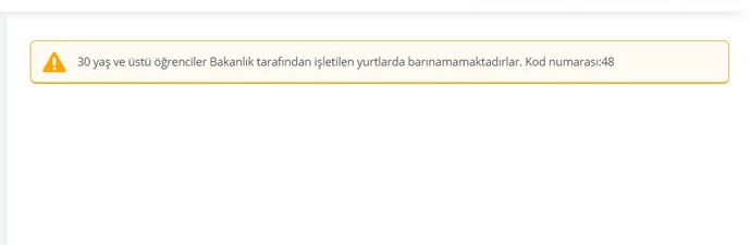 . Gençlik ve Spor Bakanlığı Kredi Yurtlar Kurumu Sorgulama ekranı