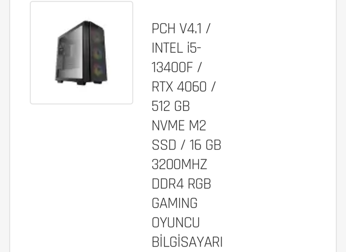 Oyun için pc alacağım bu nasıl sizce?