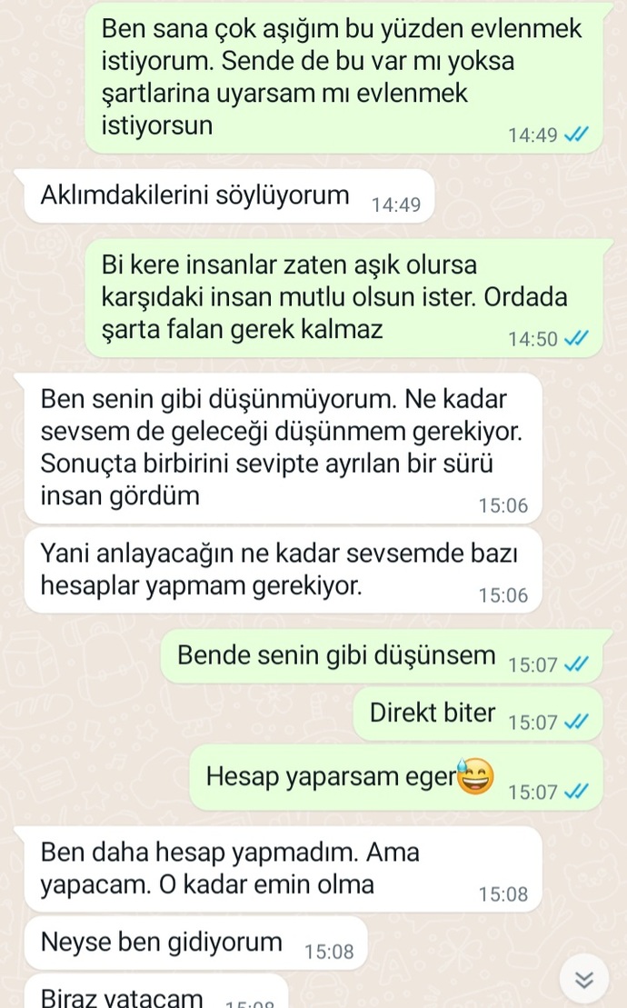 Erkek arkadaşım evlilik için şartlarım var, olmazsa evlenmem diyor. Böyle aşk mı olur?