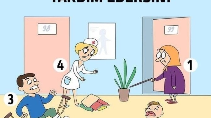 Görselde ilk önce kime yardım ederdin?