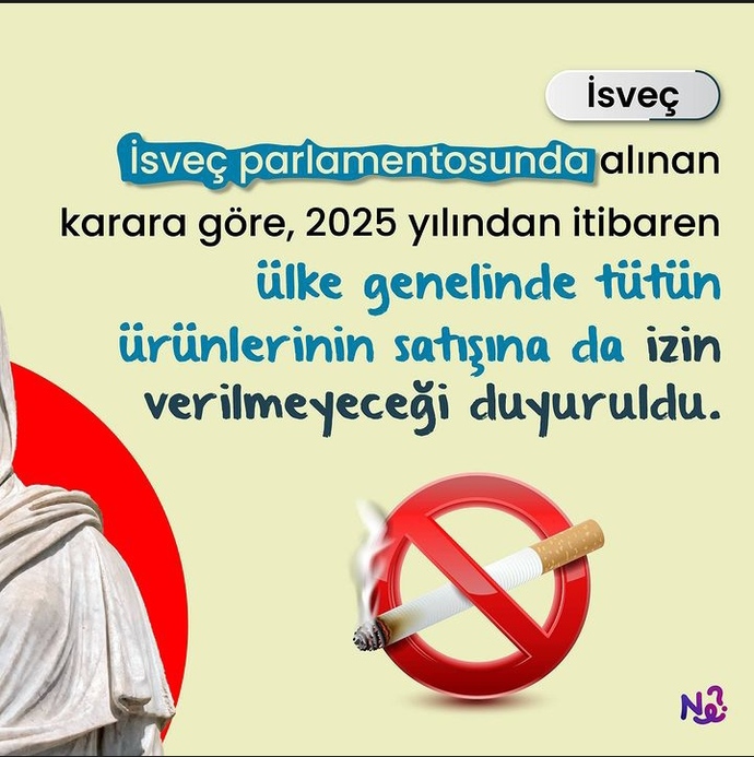 İsveç 2025ten itibaren ülke çapında tütün satışına izin vermeyeceğini duyurdu! Sizce aynı uygulama Türkiyede yapılabilir mi?