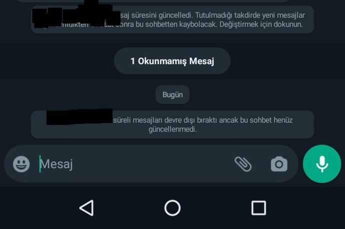 Bu ne anlama geliyor mesaj mı silinmiş?