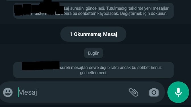 Bu ne anlama geliyor mesaj mı silinmiş?