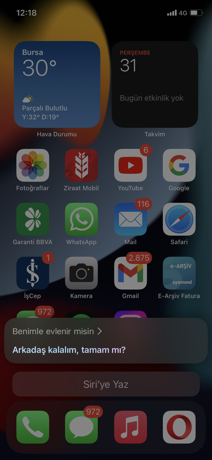 Siri’ye evlenme teklifi ettim?