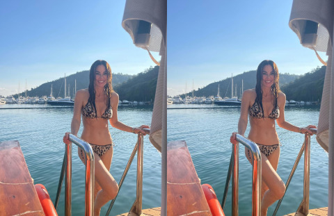 51 yaşındaki iki çocuk annesi Defne Samyeli, cilt gençliği için Çine davet edilmiş. Sizce kaç yaşında duruyor?