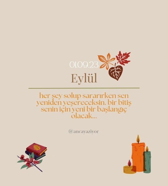 Eylül ayı size ne ifade ediyor?