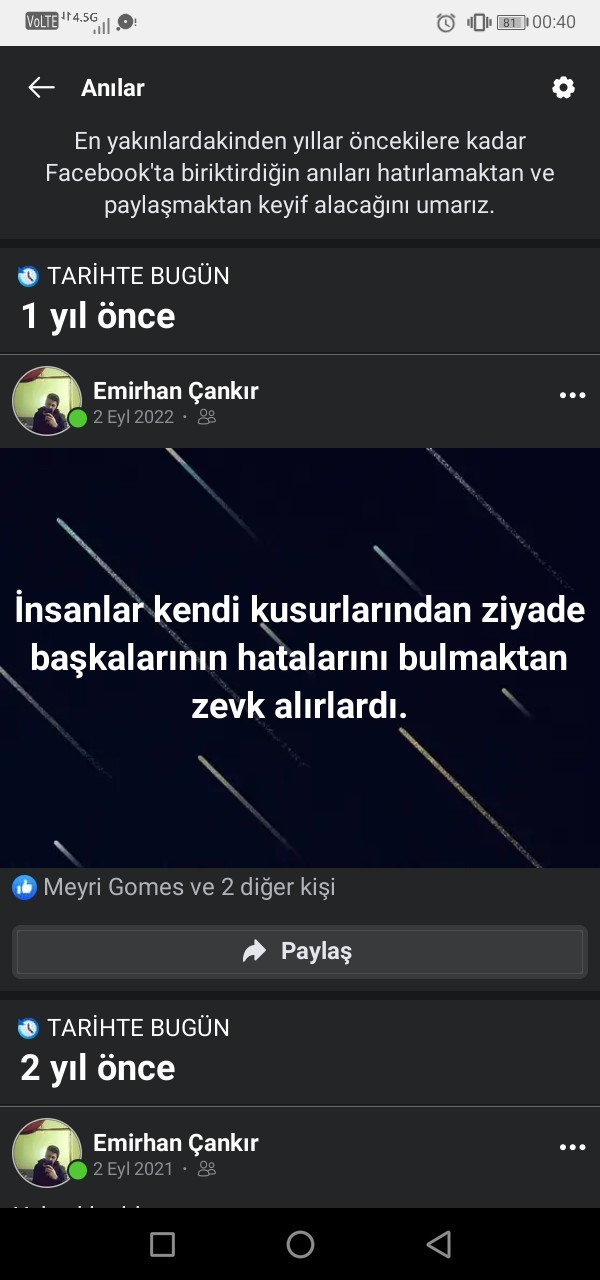 Kusurların var mı başkasının kusurlarini eleştirir misin?