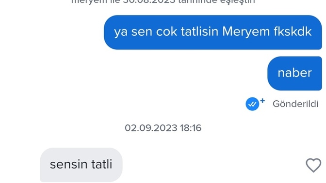 Tinder da ilk defa birisi hoşuma gitti?