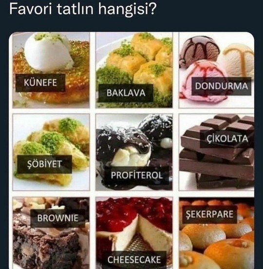 Favori tatlın nedir🧁?