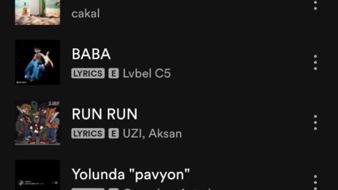 Spotify listelerinizde neler var?