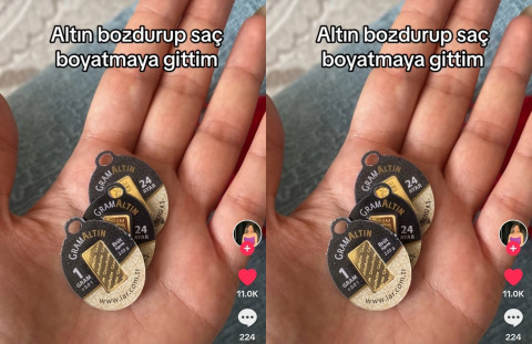 TikTok kullanıcısı bir kadın, altınlarını bozup saç boyamasına harcamış. Saç masrafınız ne kadar tutuyor?