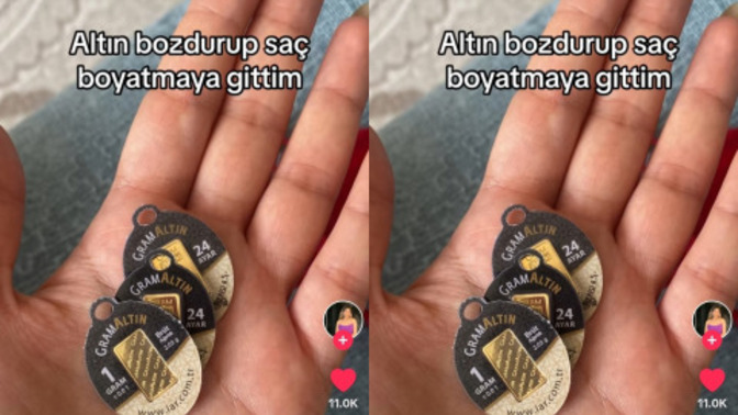 TikTok kullanıcısı bir kadın, altınlarını bozup saç boyamasına harcamış. Saç masrafınız ne kadar tutuyor?