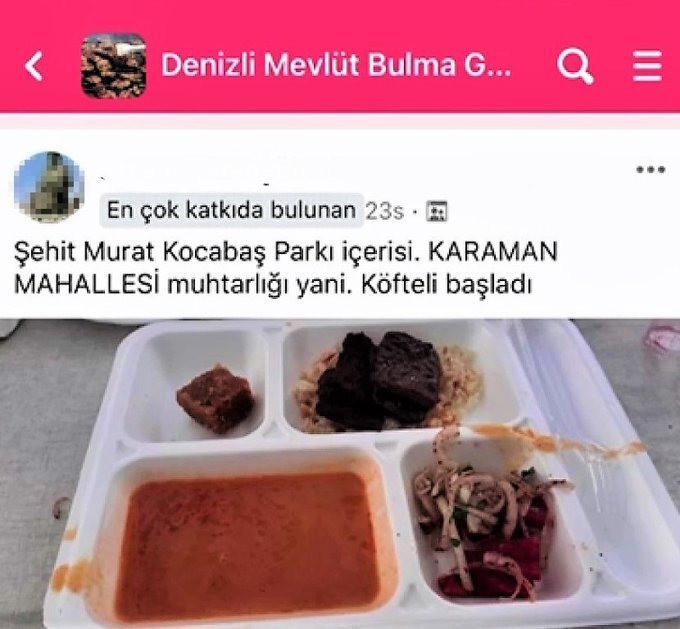 Denizlide bedava yemek için Mevlit Bulma grubu kurulmuş. Bedava yemek için mevlitlere gider misiniz :D?