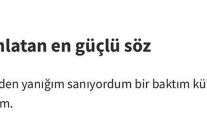 Bana "aşkı anlatın "desem nasıl anlatırsınız?