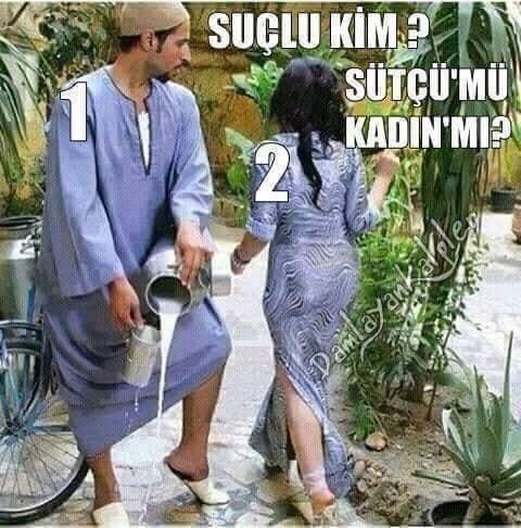 Resimdeki suçlu kim kadın mı sütçü mü?
