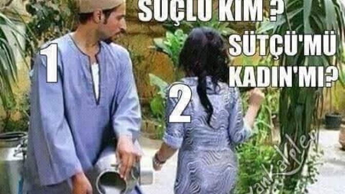 Resimdeki suçlu kim kadın mı sütçü mü?