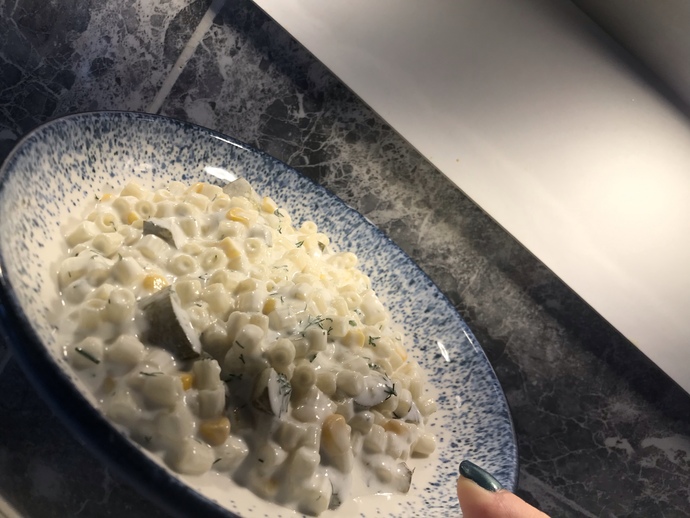 Makarna salatası yaptım nasıl olmuş? 😌