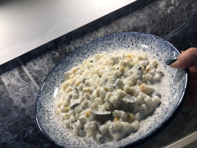 Makarna salatası yaptım nasıl olmuş? 😌
