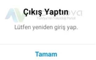 Instagram çıkış yaptın uyarısı neden olur?
