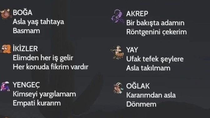 Burçların kendisiyle gurur duyduğu özellikleri nelerdir?