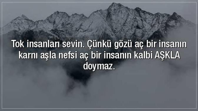 Aç mı, tok musun?
