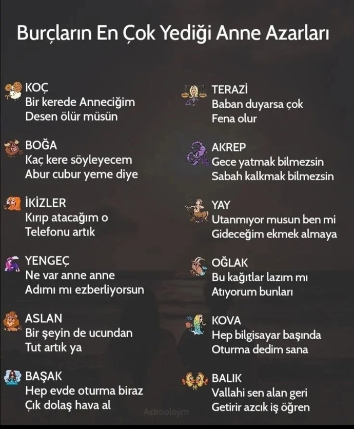 Burçlara göre anneniz sizi nasıl azarlar?