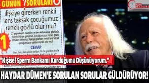 Bugüne kadar haydar dümene sorulmuş en komik cinsel soru neydi?