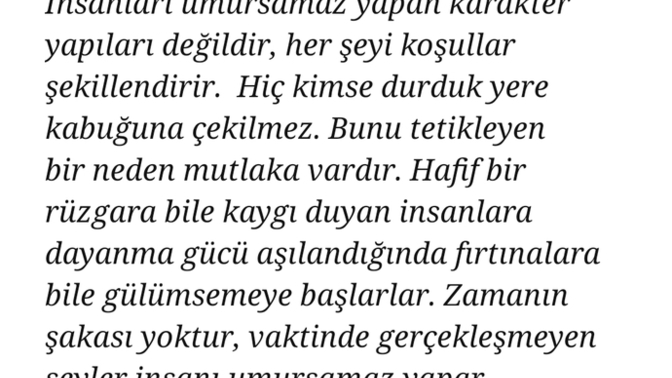 Umarsamazlık seviyeniz nedir? Sizi bu duyguya iten nedenler nelerdir?