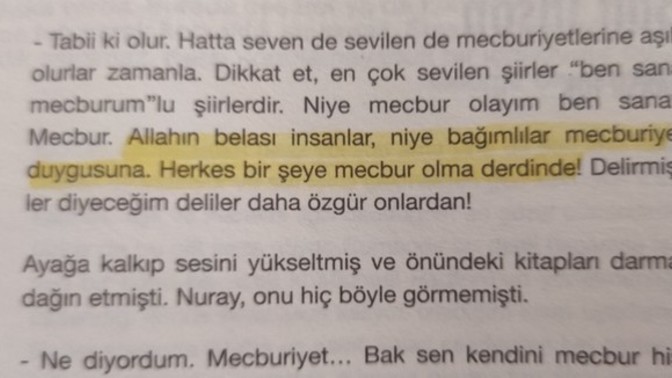 Mecbur olduğun biri var mı?