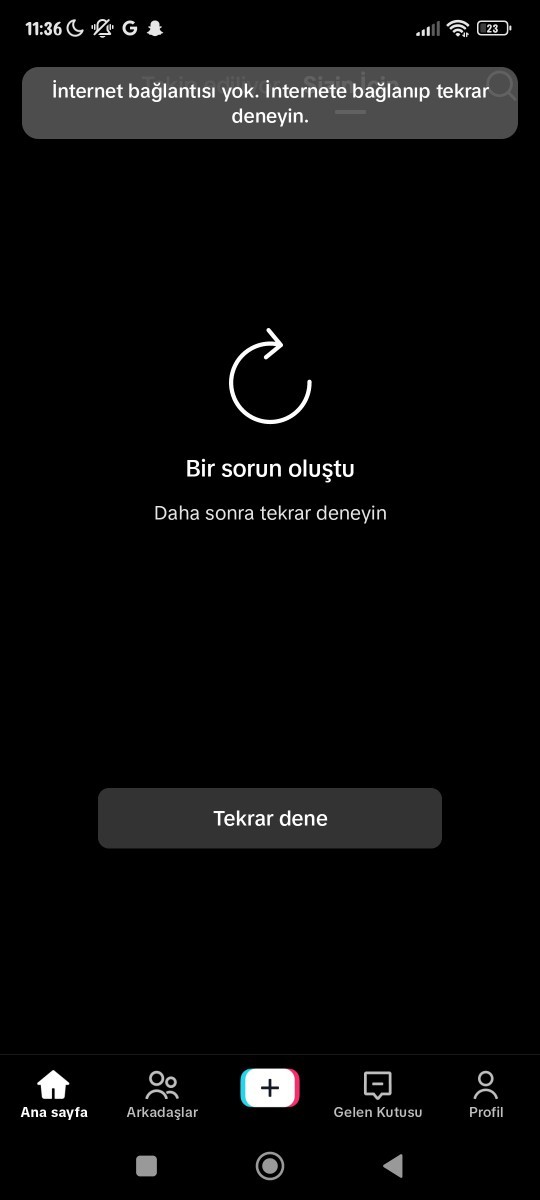 Arkadaşlar internet olduğu halde tiktok uygulamasına giremiyorum yardımcı olur musunuz?