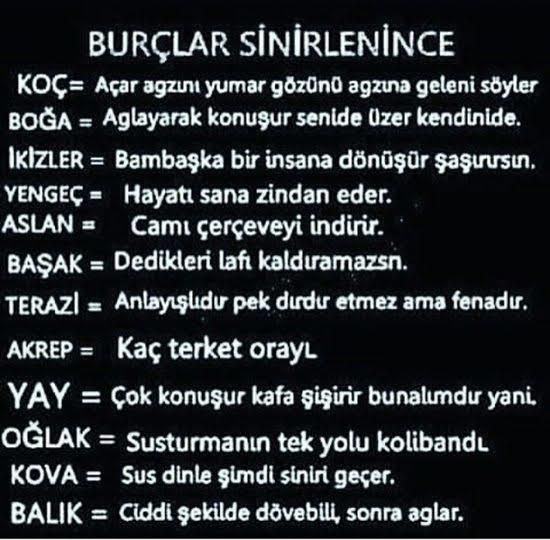 Burçlar sinirlenince neler olur?
