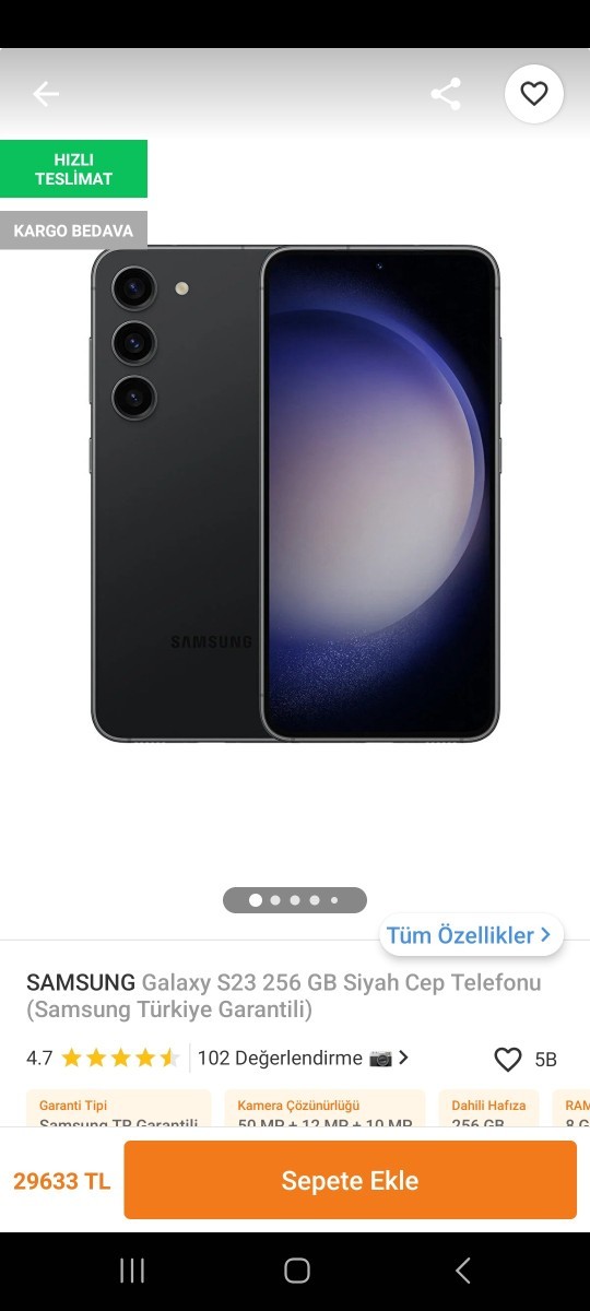 S23un ve iphone 11in fiyatları?