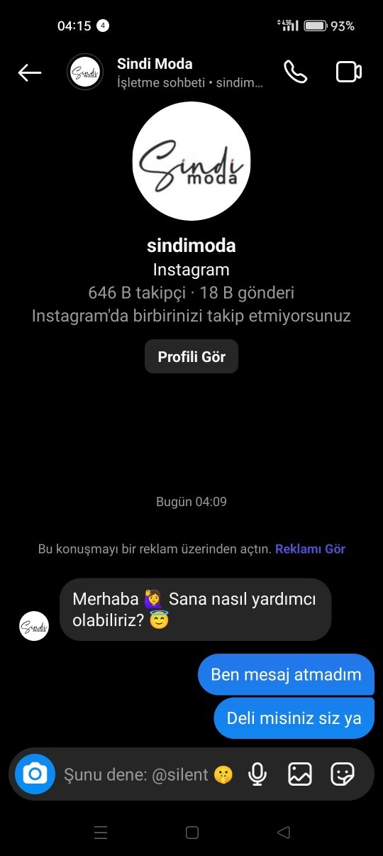 Bugün iki defa böyle mesajlar aldım?