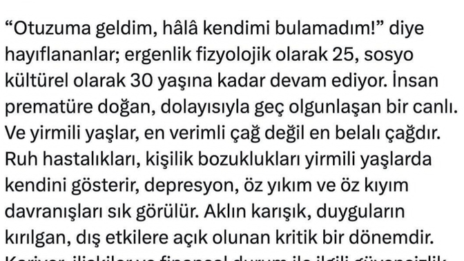 30 sonrasında insanların içi geçiyor mu?