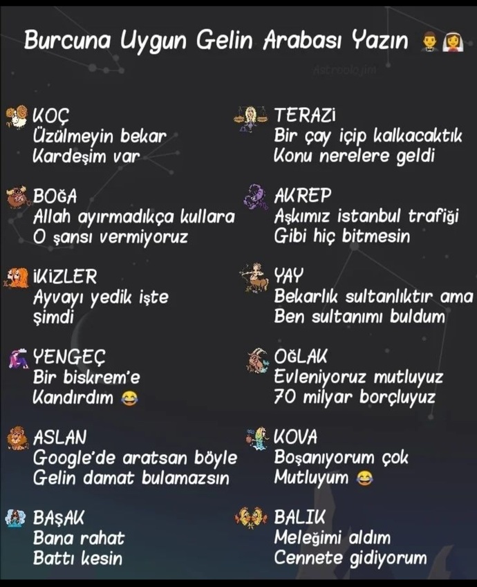Burcuna göre gelin arabası yazın ne olmalı?