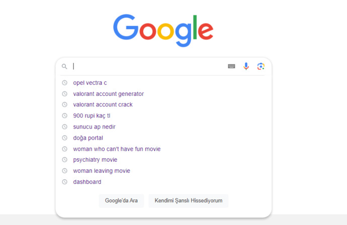 Google üzerinden en son ne arattınız?