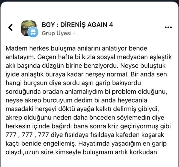En ilginç buluşma anınız neydi?