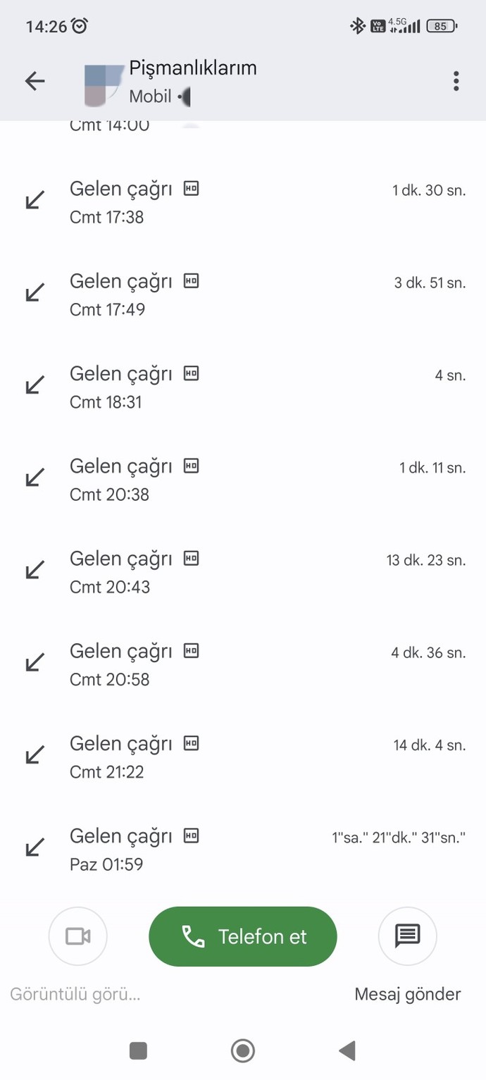 Gün içinde sizi en çok kim arar?