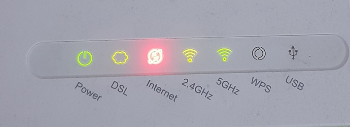 Modemde önce kırmızı yanıyor, sonra yeşile dönüyor ancak internet yok?