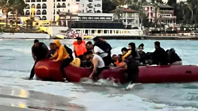 Kaçak göçmenler sabaha karşı Kuşadası sahiline çıkarma yaptılar! Sizce Kuşadası'na nereden geldiler?